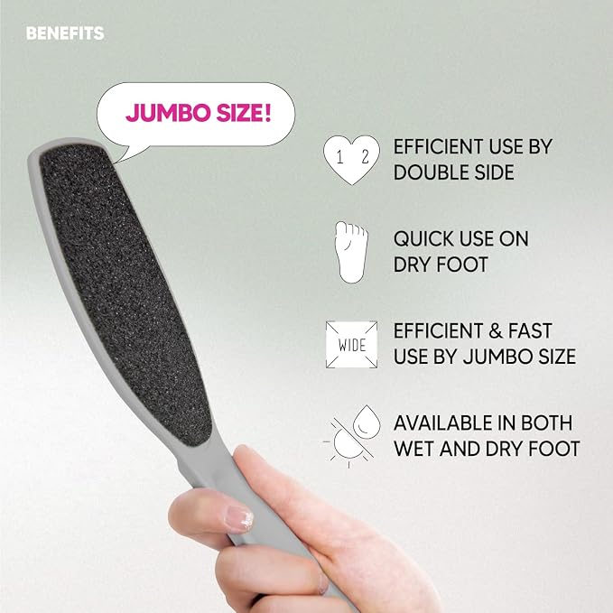 Wide Emery, Double-Sided Pedicure Tool, Colossal Foot File - Image 3