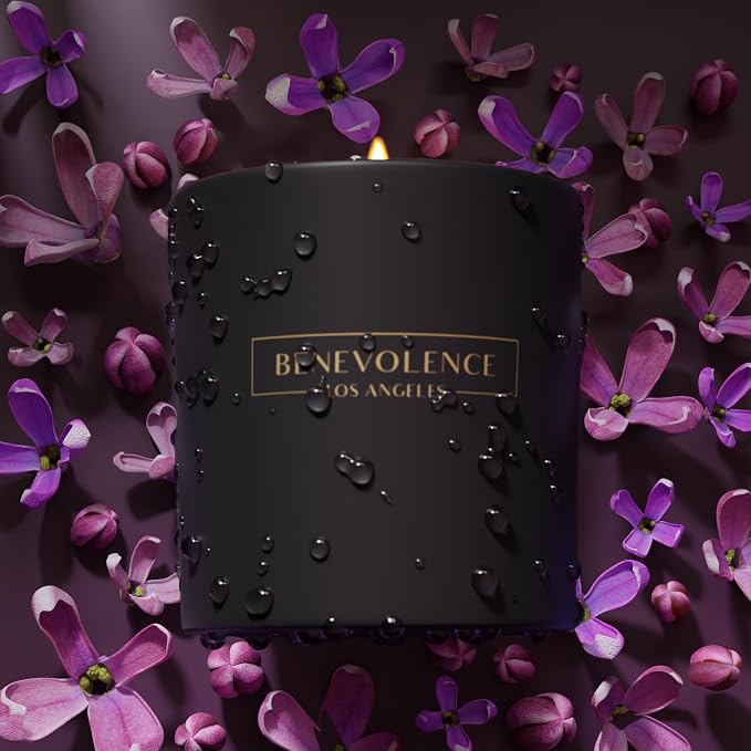 Benevolence LA Lavender & Lilac Scented Candle | Soy Christmas Candles - Image 4