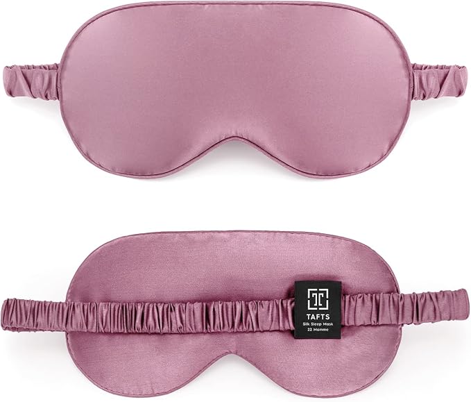 TAFTS Silk Sleep Mask - 22mm 100% Pure Mulberry 6A Silk & Blindfold by Tafts