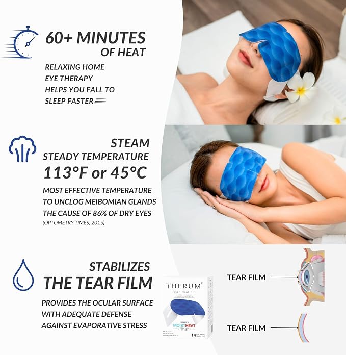 THERUM 120 Mins Long Lasting Self Heating Steam Eye Mask - Image 3
