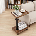 C Table End Table Adjustable Height, C Shaped End by BohodiyCShapedEndTable