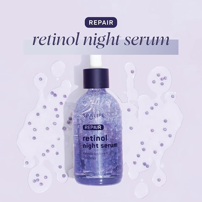 Spa Life Face Serum: REPAIR Retinol Night Serum 100 ml Smoothing, Resurfacing - Image 2