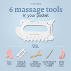 MyHalos 6-in-1 Ceramic Body Gua Sha Facial Tools - Image 2