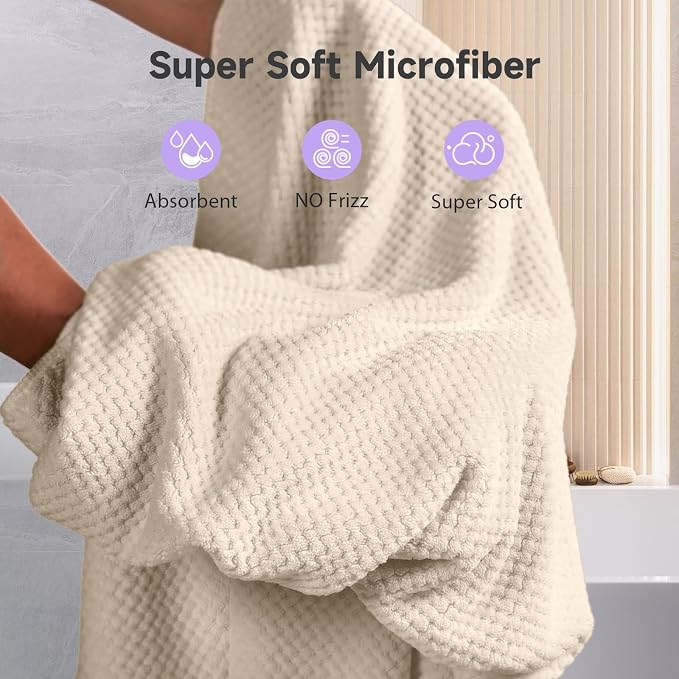 Extra Large Microfiber Hair Towel - Image 3