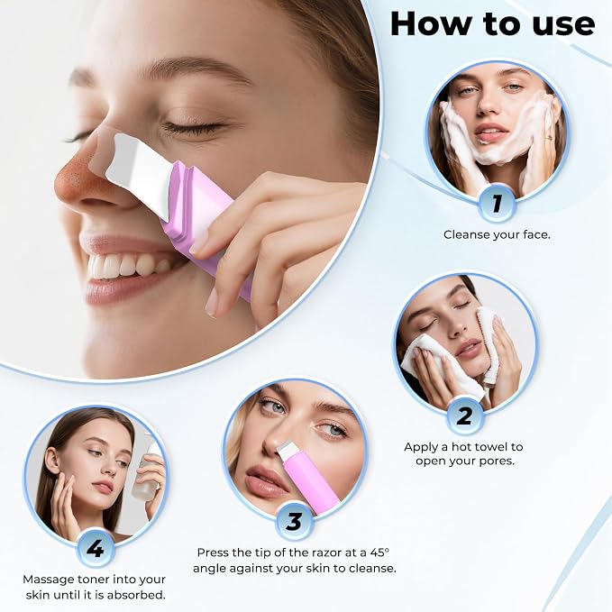 Blackhead Remover Tool Face Scrubber: PETYDOOT Double-Headed Face Spatula Skin - Image 5
