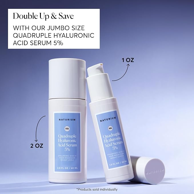 Naturium Quadruple Hyaluronic Acid Serum 5% Jumbo, Hydrating & Plumping Face - Image 4