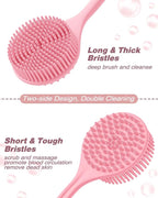 Manmihealth Silicone Back Scrubber & Soft Bath Glove Set 4 PCS, - Image 3