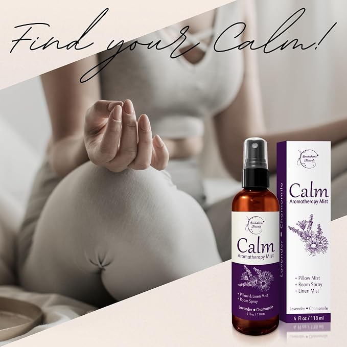 Calm Aromatherapy Mist with Lavender & Chamomile Essential Oil. Natural Sleep & - Image 3