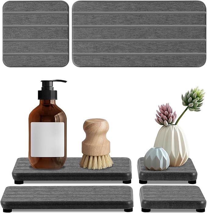 4PCS Fast Drying Diatomite Stone Soap Tray by Unknown