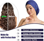 Satin Bonnet for Sleeping Night Cap, Adjustable Satin Lined Silk Bonnets Sleep - Image 4