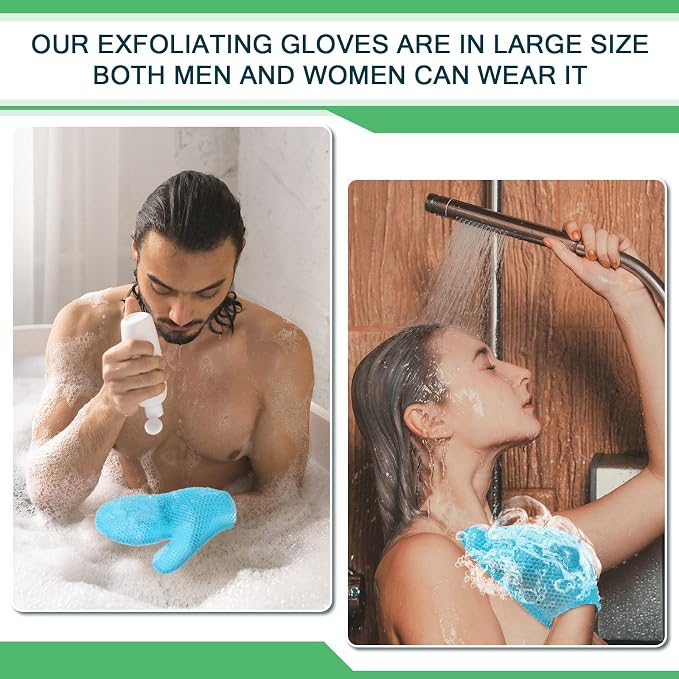 Karenhi 2 Pcs Honeycomb Exfoliating Glove Set Exfoliating Bath Mitt Honeycomb - Image 4