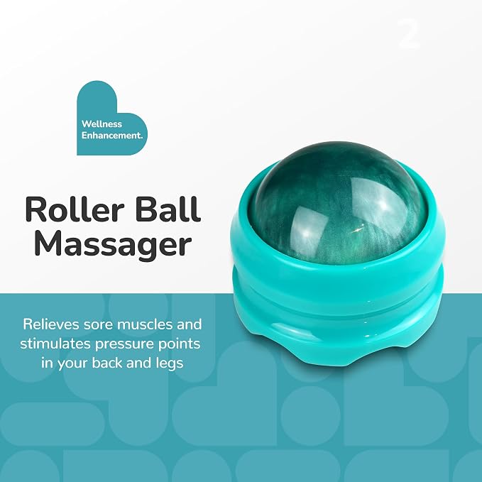 BioSwiss Roller Ball Massager, Handheld Full Body Massage Tool - Image 2