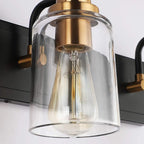 SOLFART 5 Lights Vintage Vanity Lighting Over Mirror Brass Bathroom Vanity - Image 3