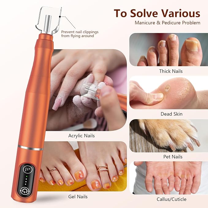 TUOBEO Cordless Nail Drill Electric Rechargeable File Kit, Professional Efile - Image 3