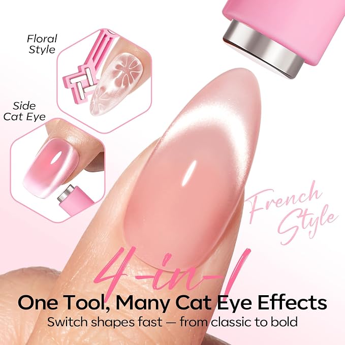Modelones Cat Eye Magnet for Nails, 4-in-1 Cat Eye Nail Magnet - Image 2
