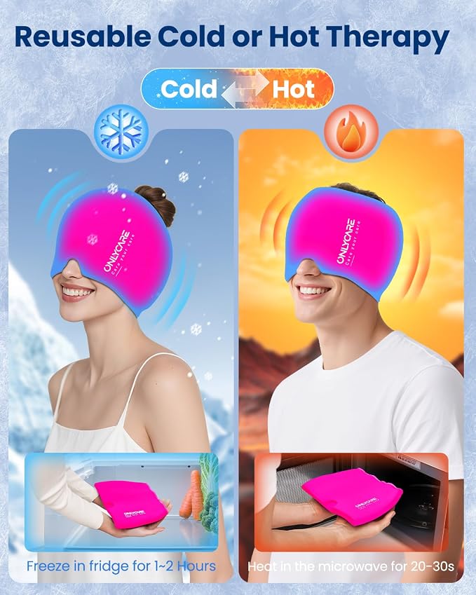 Upgraded Migraine Relief Cap, ONLYCARE Headache Relief Cap, Soothing Migraine - Image 7