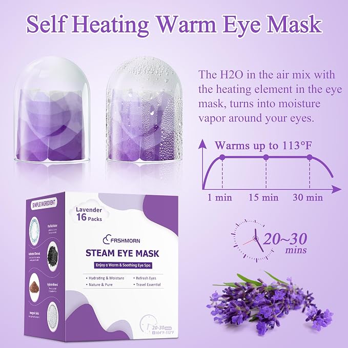 16Packs Steam Eye Mask, Heated Eye Mask - Image 4
