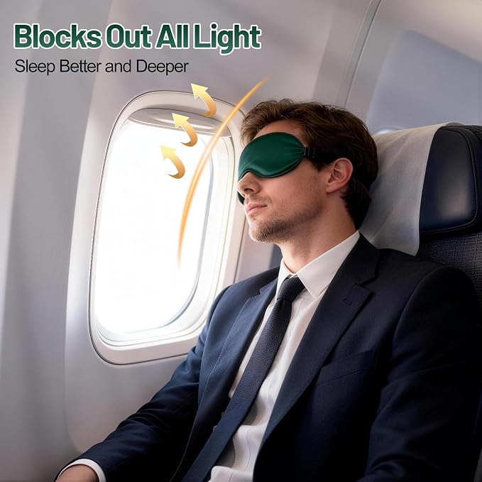 Silk Sleep Mask for Sleeping, Lightweight & Comfortable Blindfold for Women & - Image 6