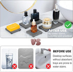 4PCS Stone Drying Tray for Bathroom Sink and Kitchen Counter, Fast Drying - Image 5