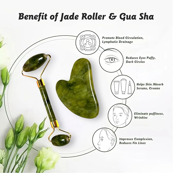 VIVIDUS Gua Sha and Jade Roller Set - Image 5