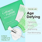 Ebanel Collagen Peptides Wash-Off Face Mask Set, 8 Pack Instant Skin Tightening - Image 2