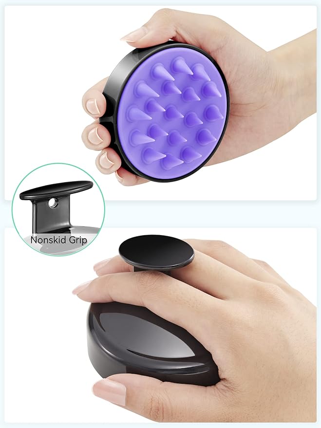 HEETA Scalp Massager Hair Growth, Soft Silicone Scalp Scrubber Shampoo Brush - Image 2