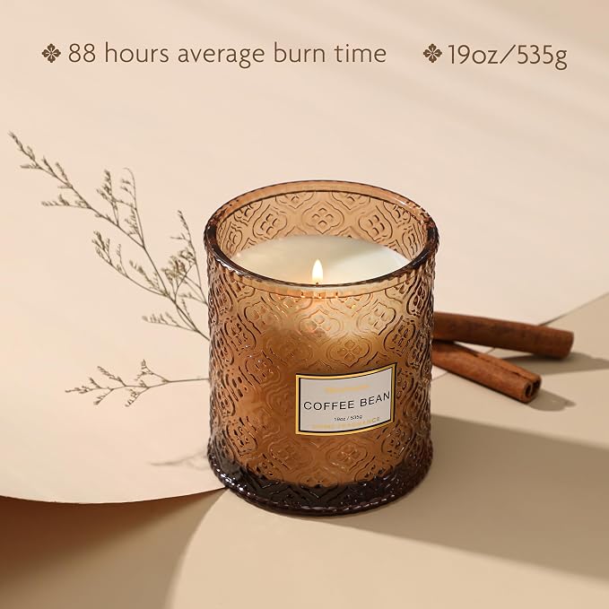 Coffee Bean Scented Candles, 19oz Aromatherapy Candles Gifts - Image 4