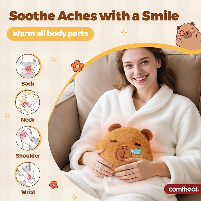 Capybara Microwave Heating Pad for Pain Relief, Moist Heat Pack Unscented Hot - Image 3