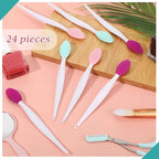 Patelai 24 Pcs Lip Scrub Brush Silicone Lip Scrubber Exfoliator - Image 6