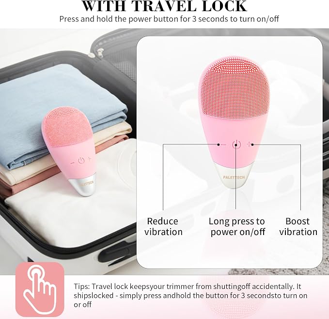 Facial Cleansing Brush, Rechargeable Silicone Face Scrubber - Image 8