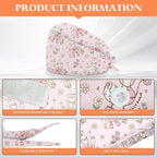 Adjustable Scrub Cap with Buttons & Sweatband, Working Hat with Elastic Tie Back - Image 2