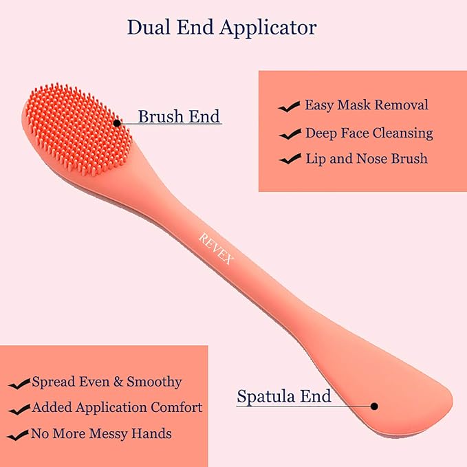 REVEX Silicone Face Mask Applicator, Face Scrubber, Exfoliating Pore Scrubber - Image 3