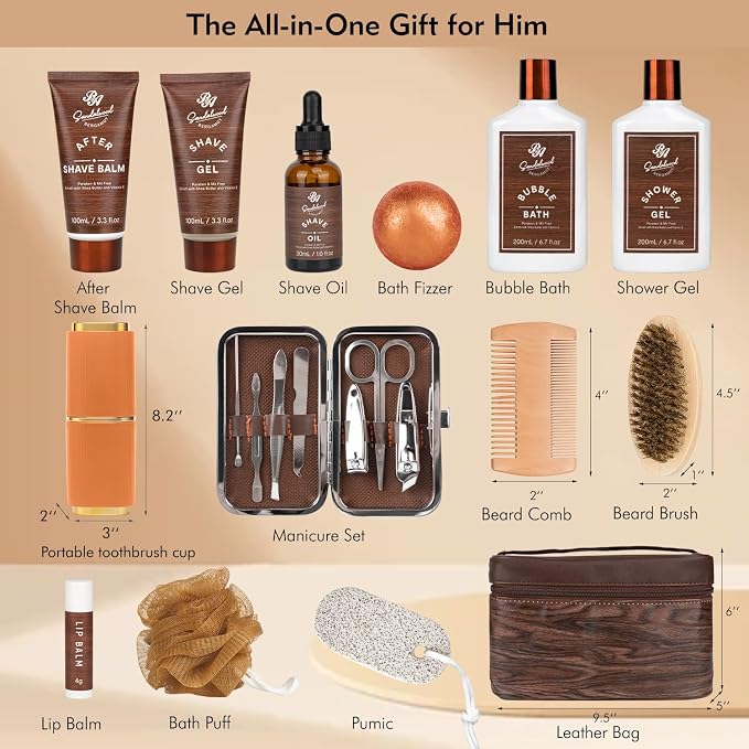 21 Pcs Sandalwood Bath & Body Care Gift Basket Set - Image 2
