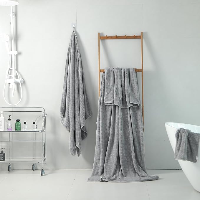 2 Pack 40"x 80" Extra Large Bath Towel Sheet Set, Oversized Bath Sheet Towels - Image 7