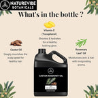 Naturevibe Botanicals Castor Rosemary Oil 32 Ounces | 100% Pure and Natural | - Image 5