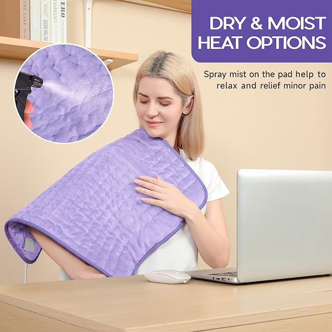 Heating Pad for Back Pain & Cramps Relief, Electric Heating Pad for - Image 5