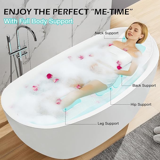 Full Body Bath Pillow for Bathtub, Thick Soft Tub Cushion - Image 7