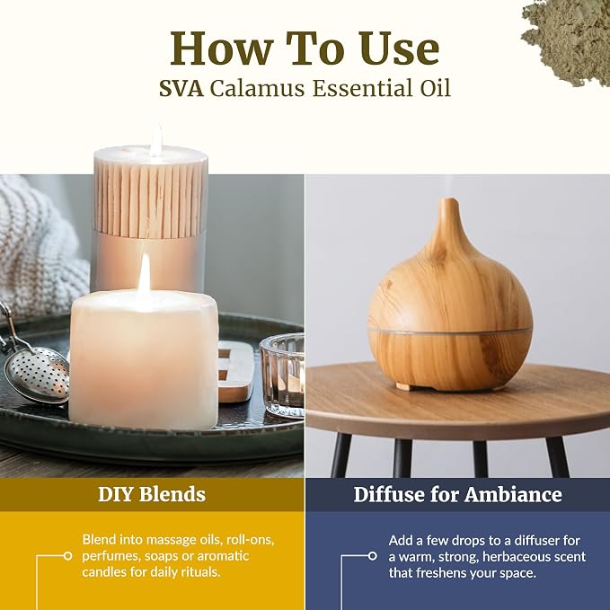 SVA Calamus Essential Oil – 1 Fl Oz – 100% Natural Calamus Oil - Image 6