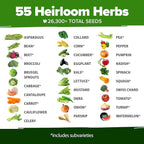 HOME GROWN 70 Variety Vegetable & Herb Seeds 32, 000+ USA Non-GMO Heirloom - Image 4