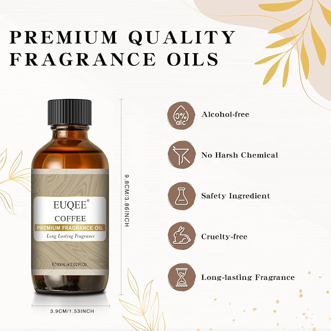 EUQEE 60ML Coffee Fragrance Oil 2.02 Fl oz Premium Fragrance Essential Oils - Image 2