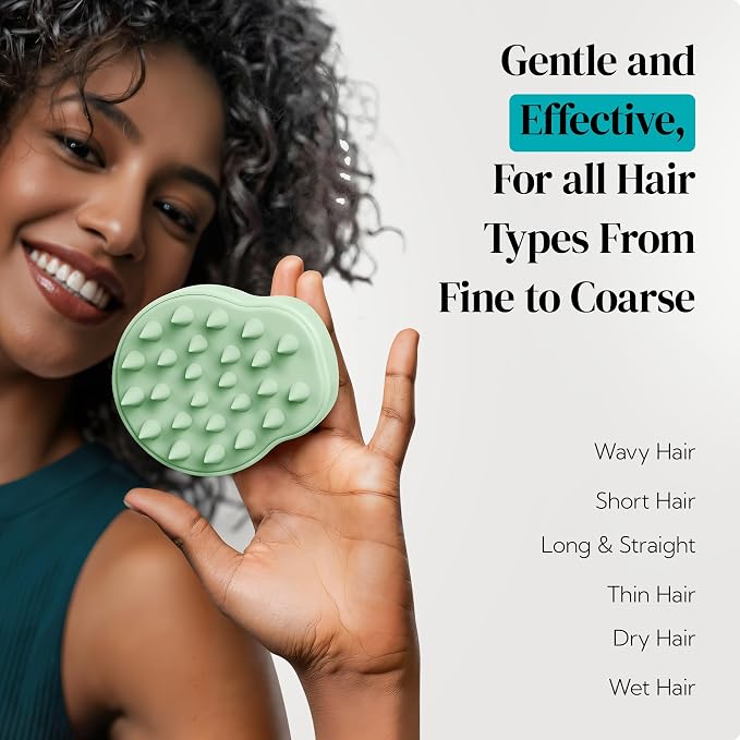 HEETA Scalp Massager Shampoo Brush 2 Pack, Soft Silicone Bristles to Remove - Image 8