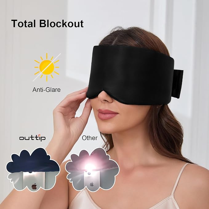 100% Mulberry Silk Sleep Mask for Women & Men Beauty Sleep, Adjustable - Image 4