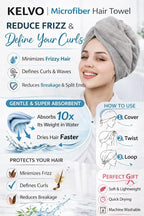KELVO Microfiber Hair Towel Wrap - Image 5