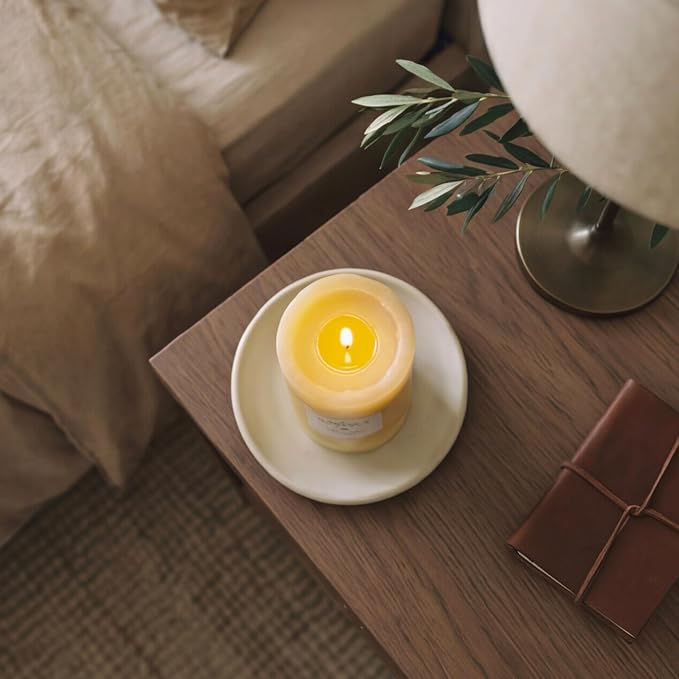 Aroma Naturals Orange and Lemongrass Essential Oil Scented Pillar Candle - Image 9