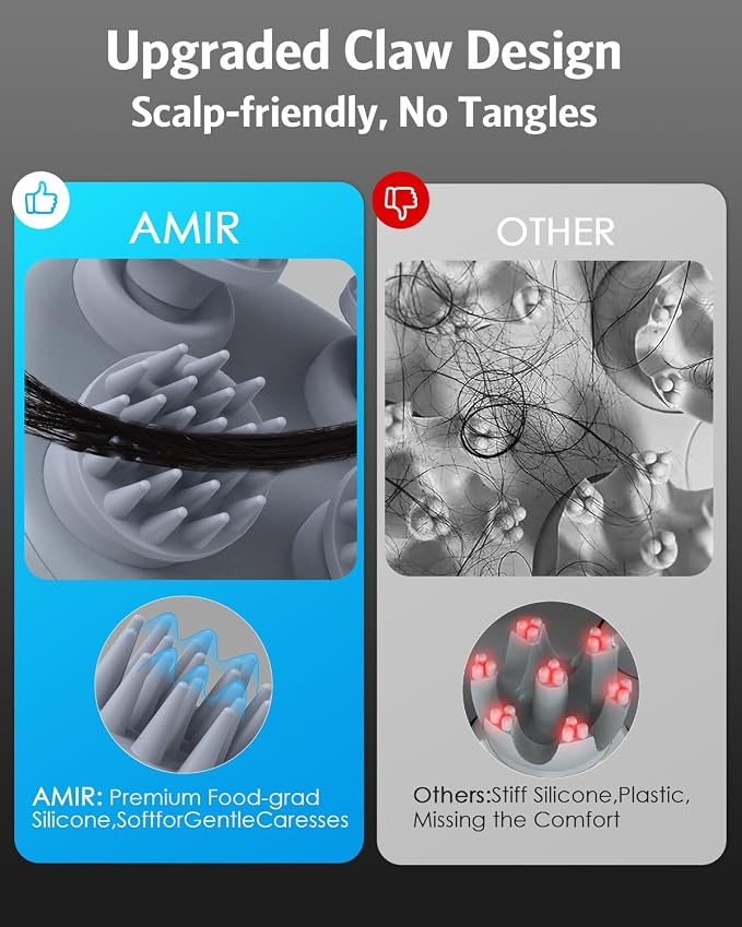 AMIR Electric Scalp Massager, Portable Head Scratcher - Image 2