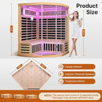 OUTEXER Sauna Corner Saunas for 4-5 Person 240V Home Indoor Canadian Hemlock - Image 6