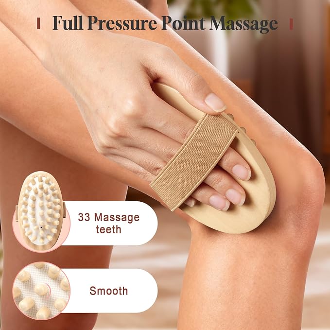 2 PCS Meridian Massage Brushes, Wood Therapy Massage Tools - Image 5