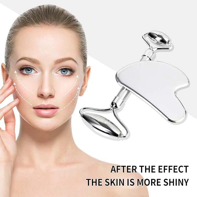 ONLYSKY BEAUTY Face Roller Gua-Sha Set Facial Roller kit - Image 4