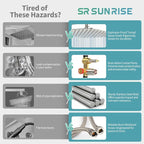 SR SUN RISE Shower Faucet Set Bathroom Square Rain Shower Head - Image 3