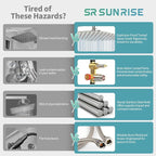 SR SUN RISE 12 Inches Bathroom Luxury Rain Mixer Shower Combo Set Wall Mounted - Image 3